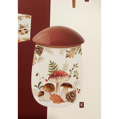 Biscottiera in porcellana Autunno