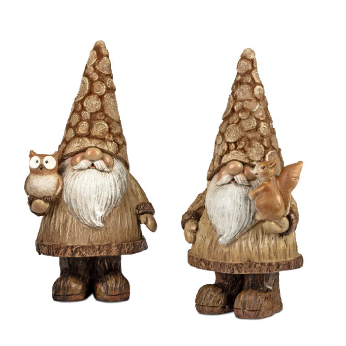 Gnomi con Gufetto e scoiattolo