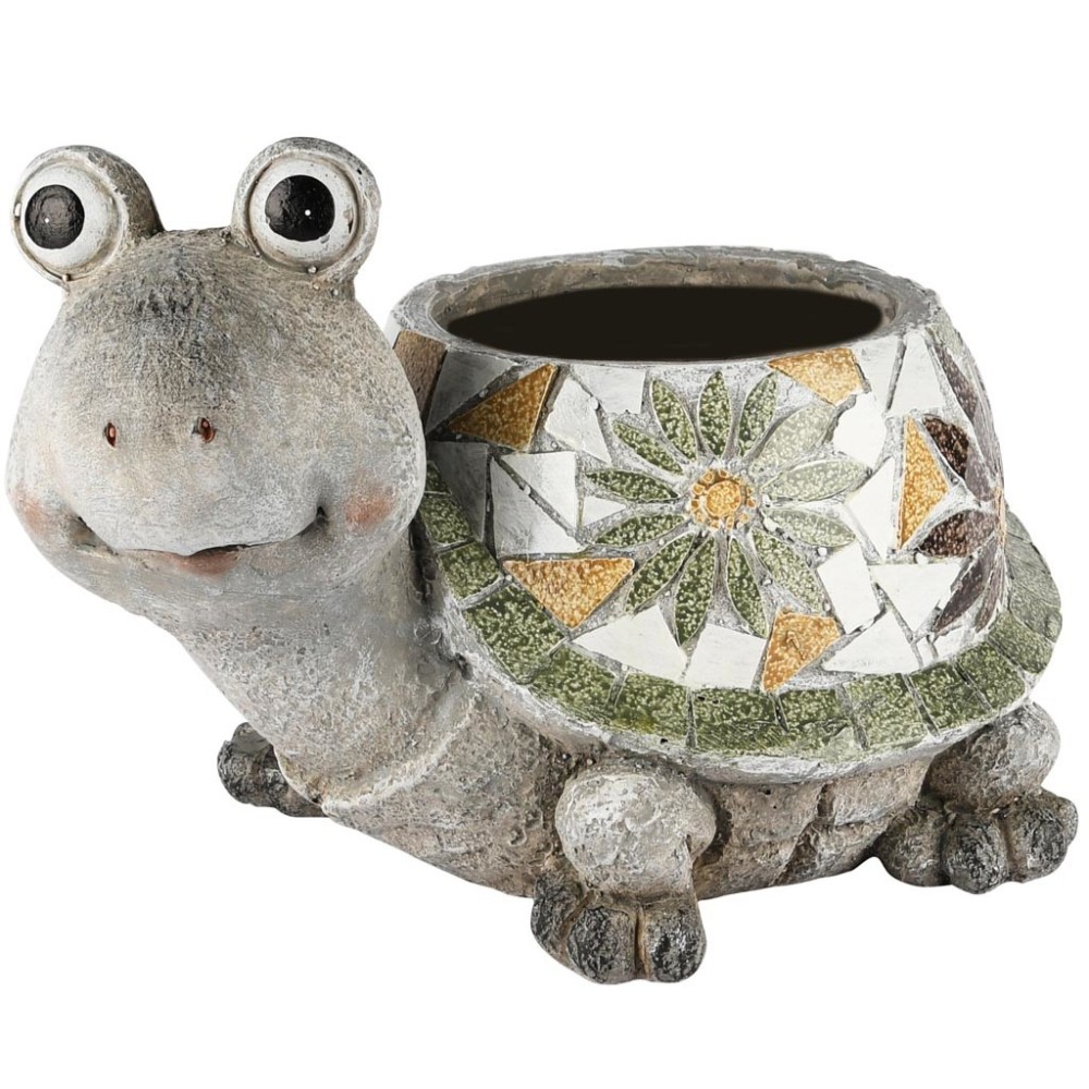Vaso Tartaruga Resina Misto Pietra per esterni