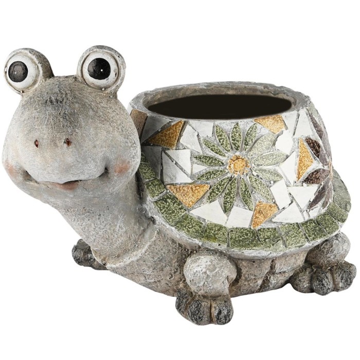 Vaso Tartaruga Resina Misto Pietra per esterni