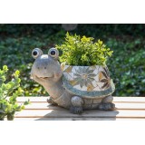 Vaso Tartaruga Resina Misto Pietra per esterni
