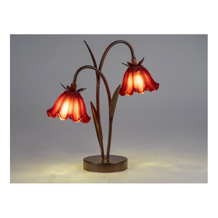 Lampada Lep a Batteria con Fiore doppia